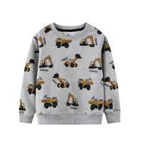 Winter Sweatshirts Cotton Fire Truck Kids Sweaters BENNYS 