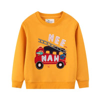 Winter Sweatshirts Cotton Fire Truck Kids Sweaters BENNYS 