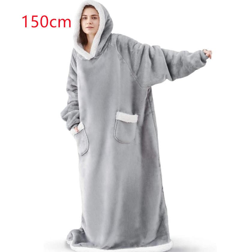 Winter TV Hoodie Blanket Winter Warm Home Clothes Women Men Oversized Pullover With Pockets BENNYS 