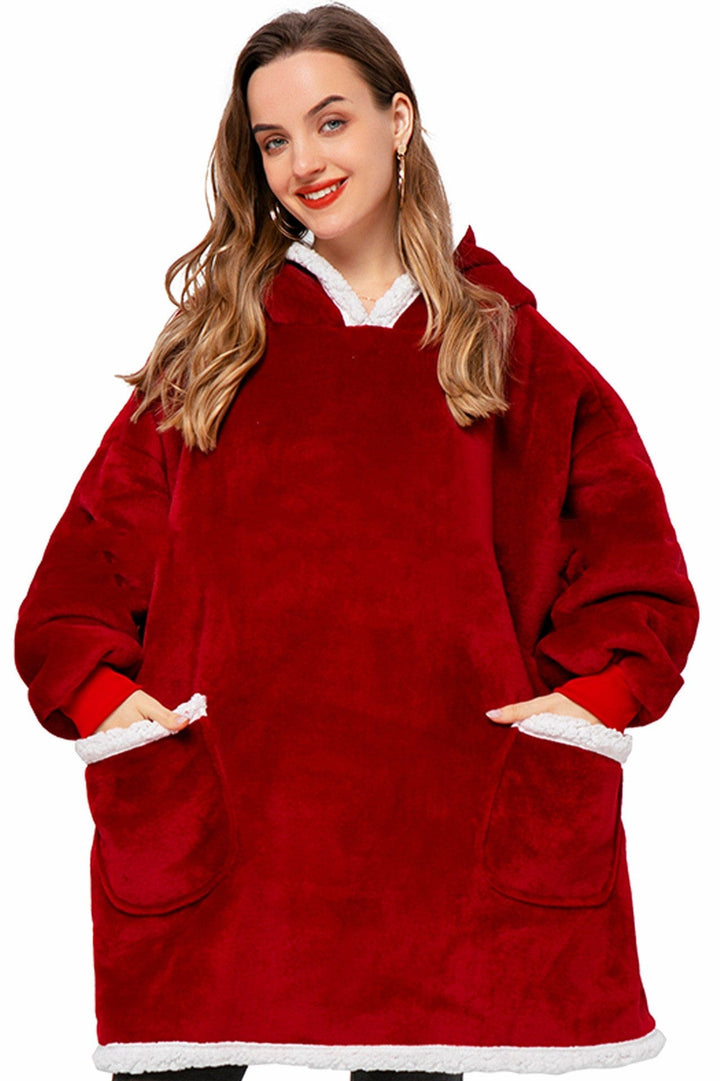 Winter TV Hoodie Blanket Winter Warm Home Clothes Women Men Oversized Pullover With Pockets BENNYS 