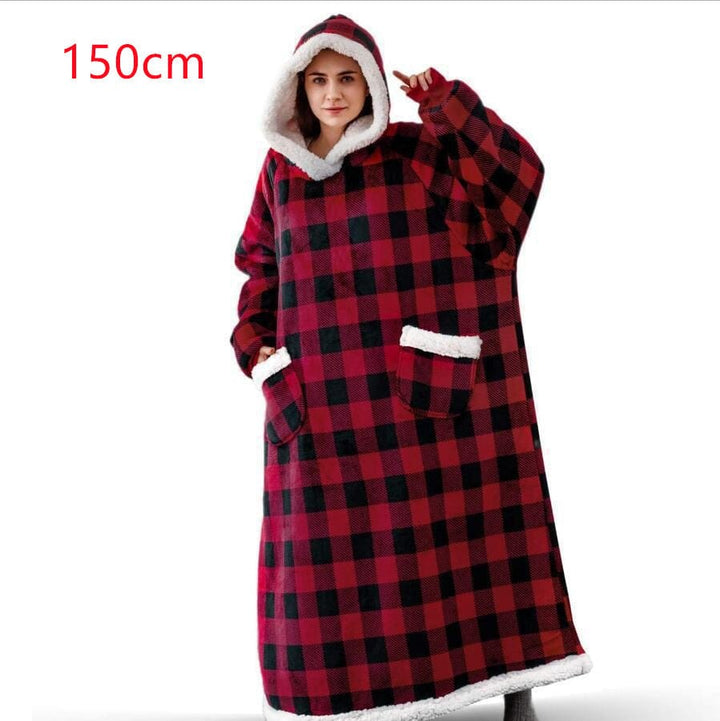 Winter TV Hoodie Blanket Winter Warm Home Clothes Women Men Oversized Pullover With Pockets BENNYS 