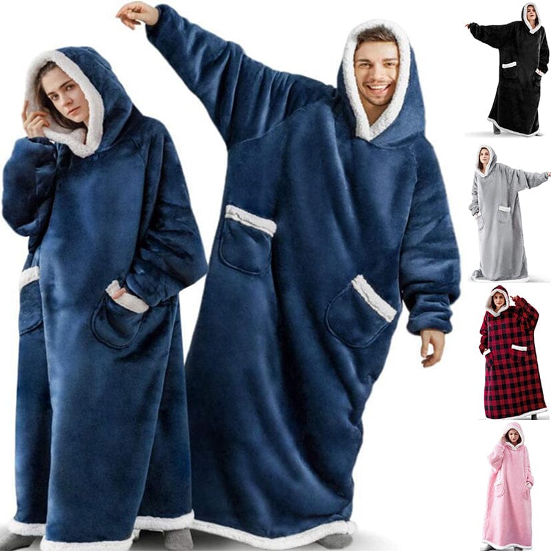 Winter TV Hoodie Blanket Winter Warm Home Clothes Women Men Oversized Pullover With Pockets BENNYS 