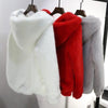 Winter grass mink faux fur coat ladies artificial fur hooded soft plus size 4XL, BENNYS 