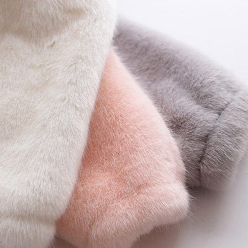 Winter grass mink faux fur coat ladies artificial fur hooded soft plus size 4XL, BENNYS 