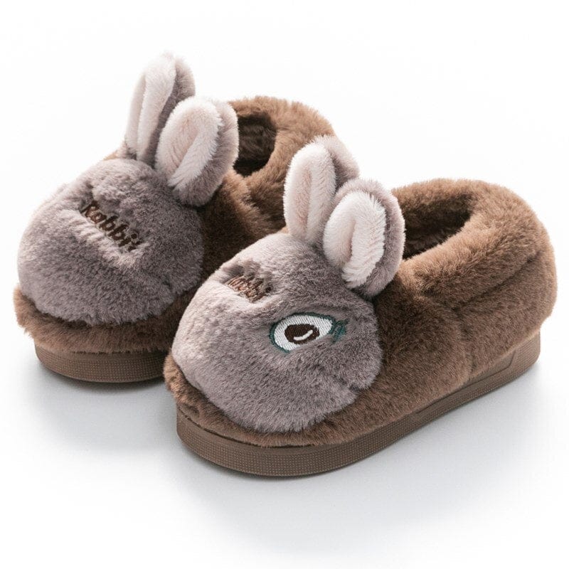 Winter kids Slippers Children Rabbit Non-slip Soft Indoor Shoes BENNYS 