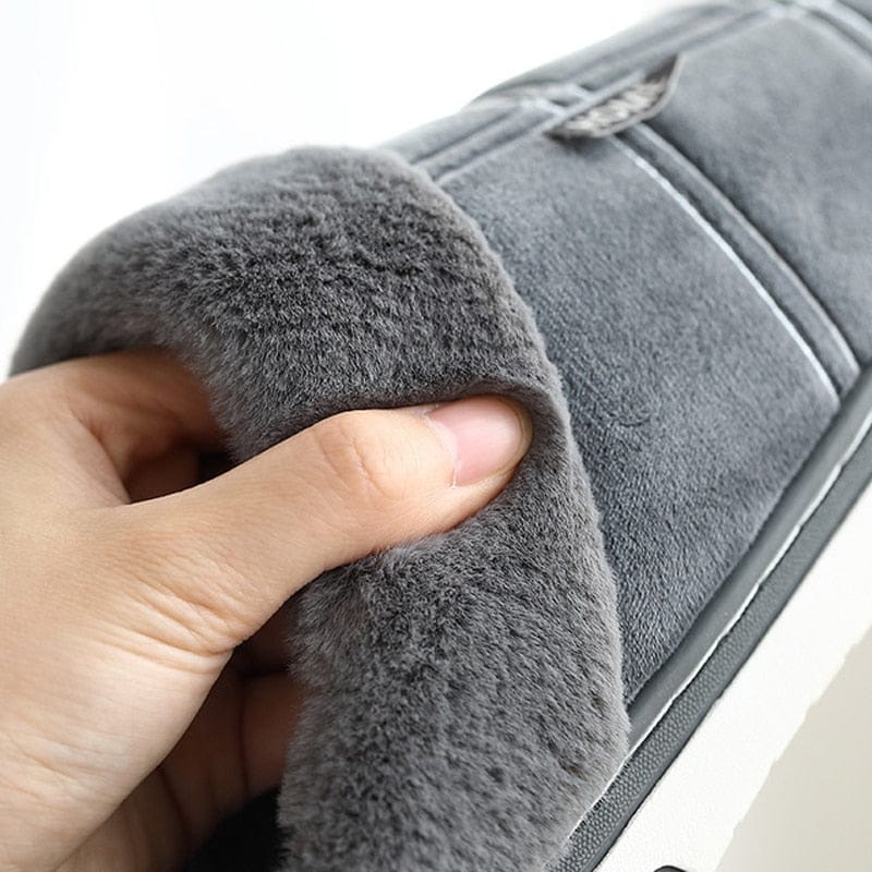 Winter warm slippers men Suede plush Indoor shoes for men BENNYS 