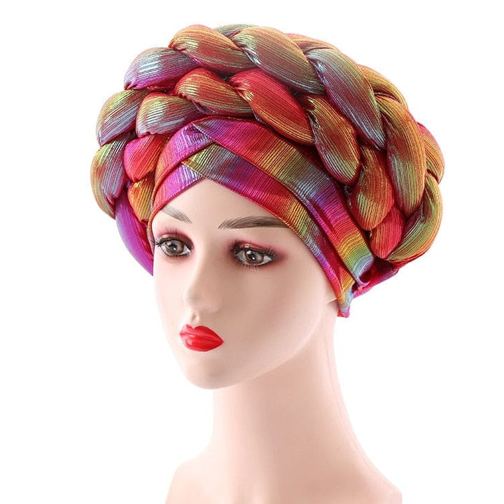 Women Braid Turbans Latest African Head-tie Ladies Sequin Head Wraps BENNYS 