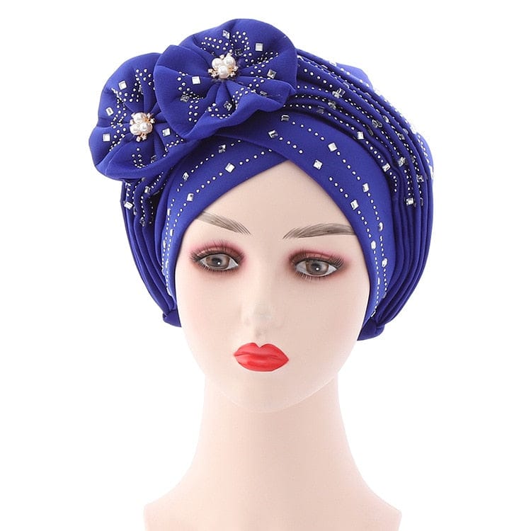 Women Braid Turbans Latest African Head-tie Ladies Sequin Head Wraps BENNYS 