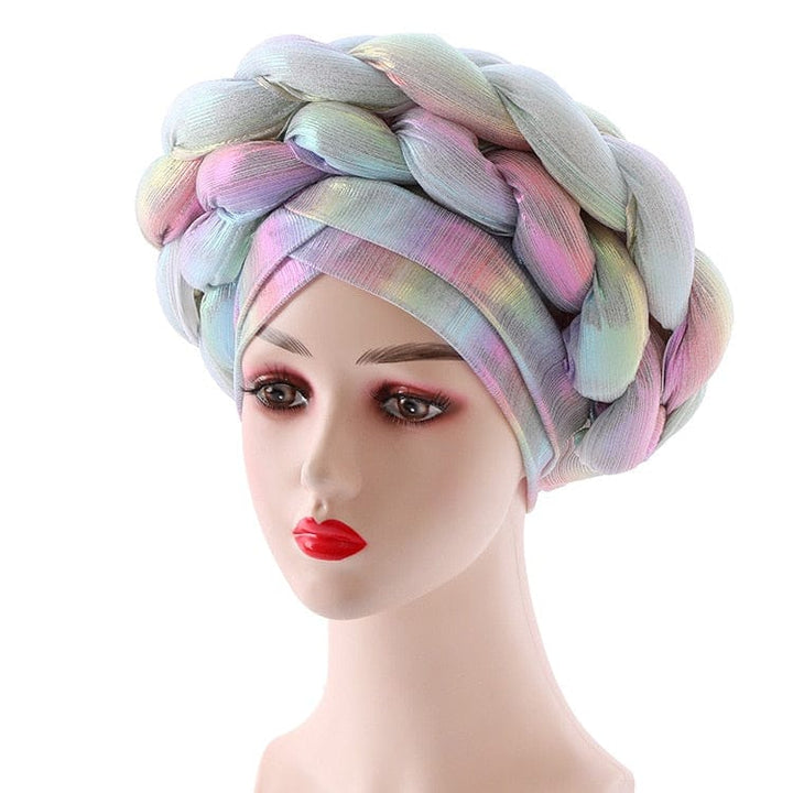 Women Braid Turbans Latest African Head-tie Ladies Sequin Head Wraps BENNYS 