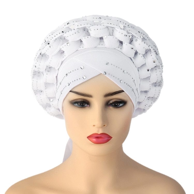 Women Braid Turbans Latest African Head-tie Ladies Sequin Head Wraps BENNYS 