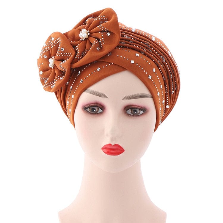 Women Braid Turbans Latest African Head-tie Ladies Sequin Head Wraps BENNYS 