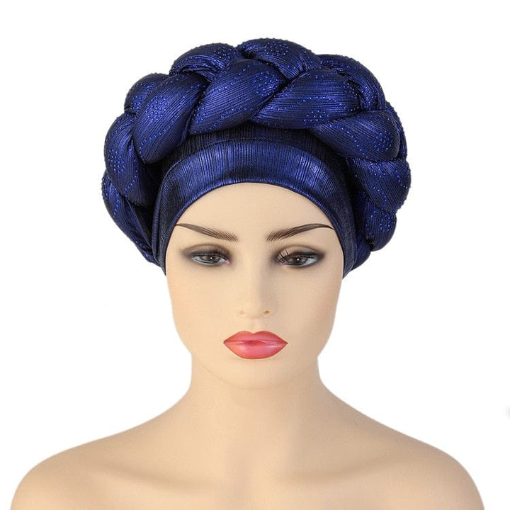 Women Braid Turbans Latest African Head-tie Ladies Sequin Head Wraps BENNYS 