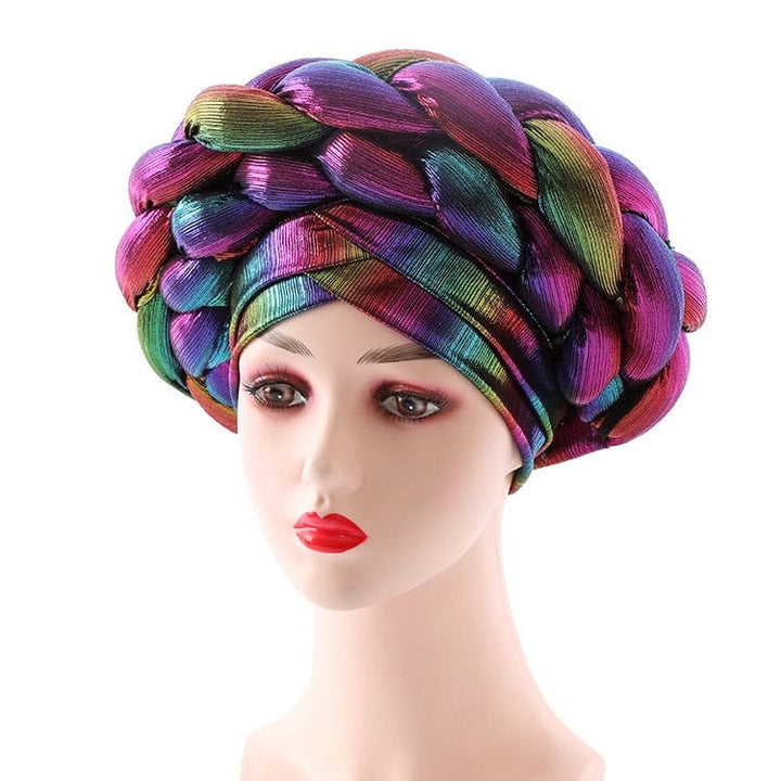 Women Braid Turbans Latest African Head-tie Ladies Sequin Head Wraps BENNYS 