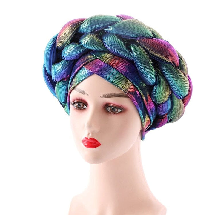 Women Braid Turbans Latest African Head-tie Ladies Sequin Head Wraps BENNYS 