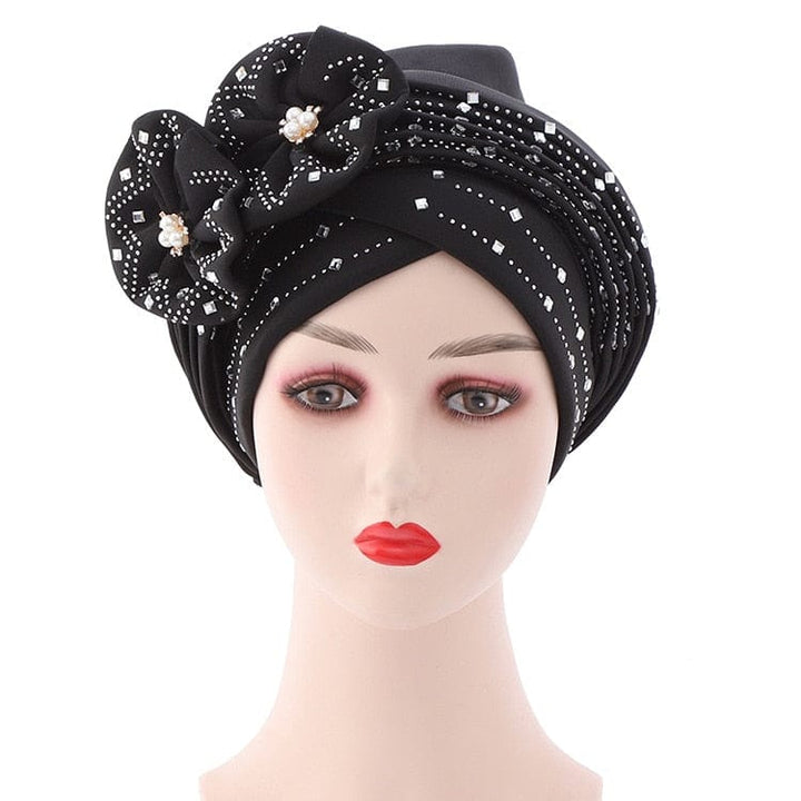 Women Braid Turbans Latest African Head-tie Ladies Sequin Head Wraps BENNYS 