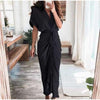 Women Elegant Shirt Dress Summer Fashion Printed Button Long Dresses BENNYS 