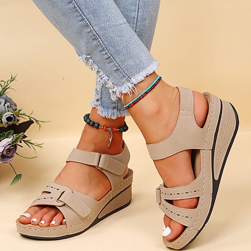 Women Flat Sandals Open Toe Beach Shoes BENNYS 