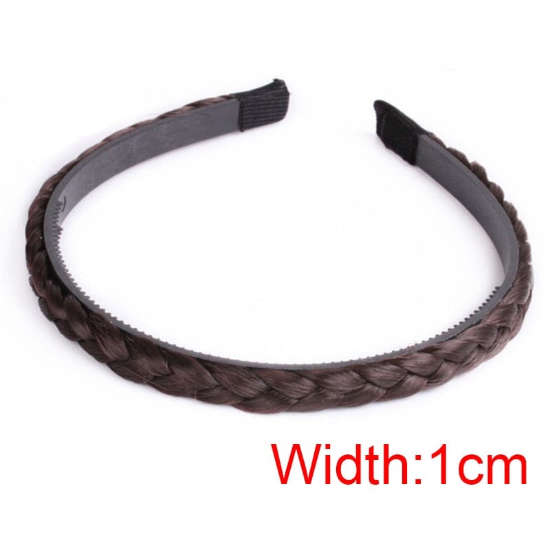 Women Hair Band Fishbone Braid Lazy Wig Twist Braid Headband BENNYS 