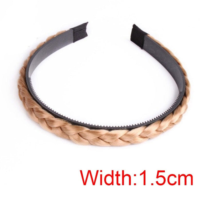 Women Hair Band Fishbone Braid Lazy Wig Twist Braid Headband BENNYS 