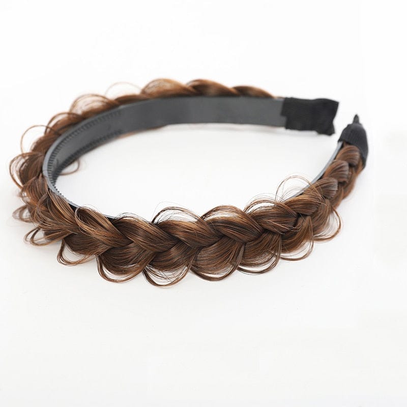 Women Hair Band Fishbone Braid Lazy Wig Twist Braid Headband BENNYS 