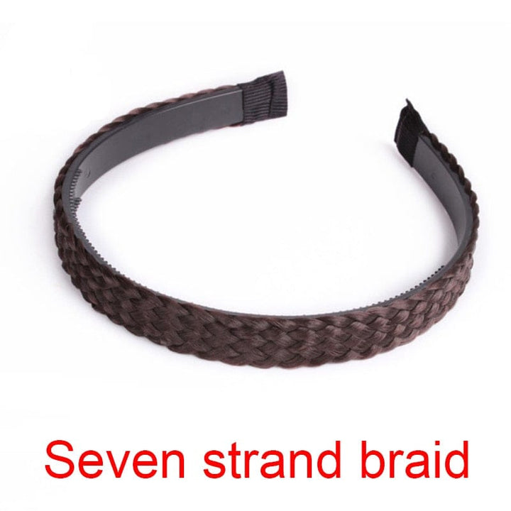 Women Hair Band Fishbone Braid Lazy Wig Twist Braid Headband BENNYS 