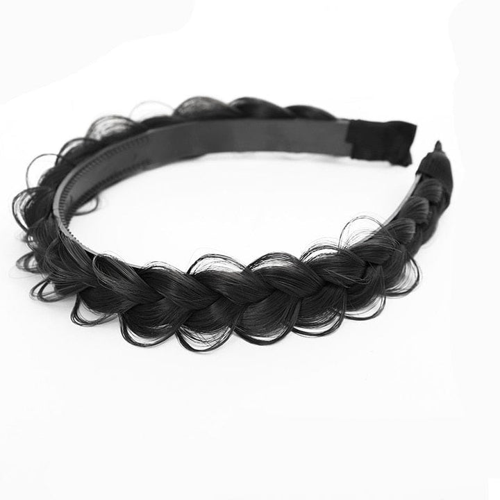 Women Hair Band Fishbone Braid Lazy Wig Twist Braid Headband BENNYS 