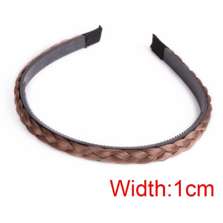 Women Hair Band Fishbone Braid Lazy Wig Twist Braid Headband BENNYS 