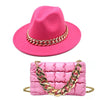 Women Luxury  Chain Bag And Hats Set BENNYS 