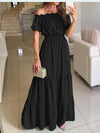 Women Maxi Summer Dresses Solid Casual  Dress BENNYS 