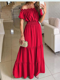 Women Maxi Summer Dresses Solid Casual  Dress BENNYS 