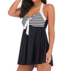 Women Plus Size Striped Tankini Swim jumpsuit Swimsuit BENNYS 