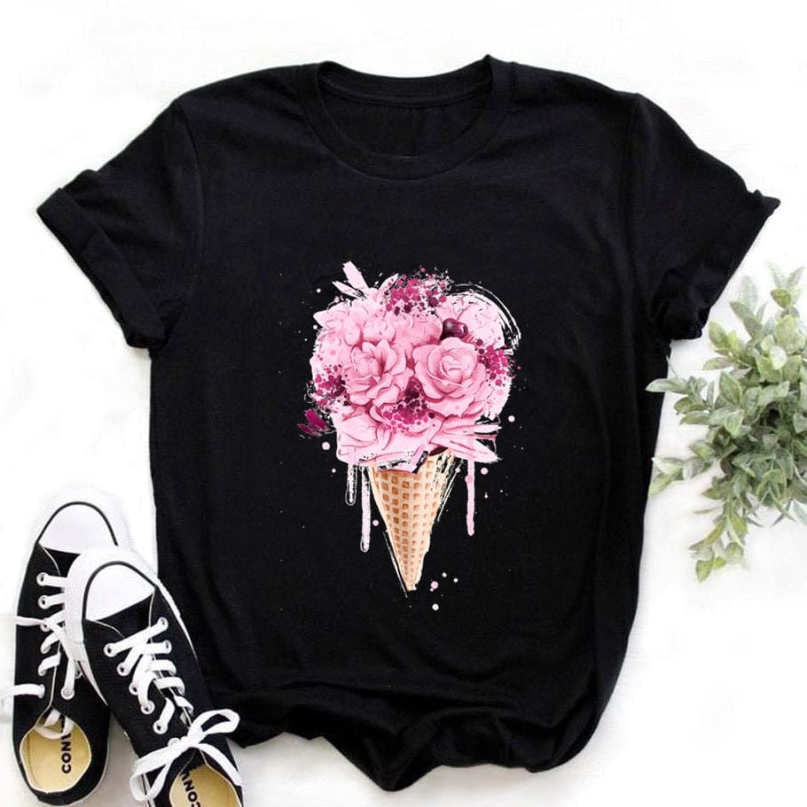 Women Plus Size Tops Summer Tops Graphic Tees For Women BENNYS 