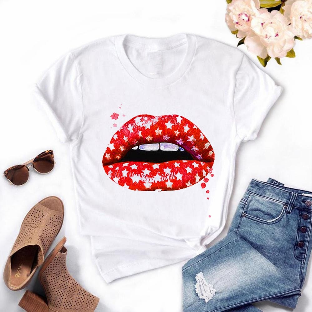 Women Plus Size Tops Summer Tops Graphic Tees For Women BENNYS 