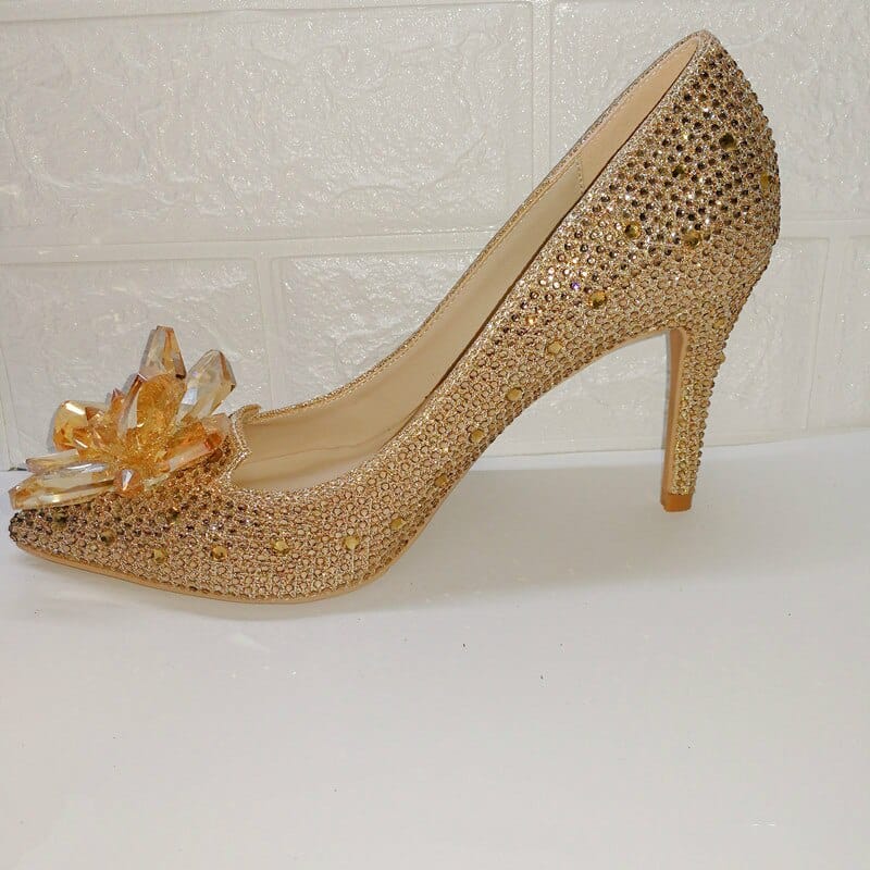 Bridal shoes with clearance bling