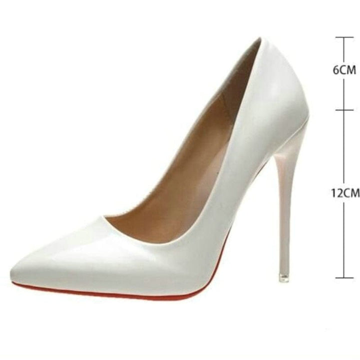 Women Red Sole High Heels Pointed Toe 12cm Pumps BENNYS 