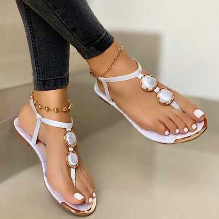 Women Sandals Buckle Flat Shoes Woman Flip Flops Ladies  Bohemia Sandals BENNYS 