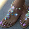 Women Sandals Summer Shoes Flat Pearl Sandals BENNYS 