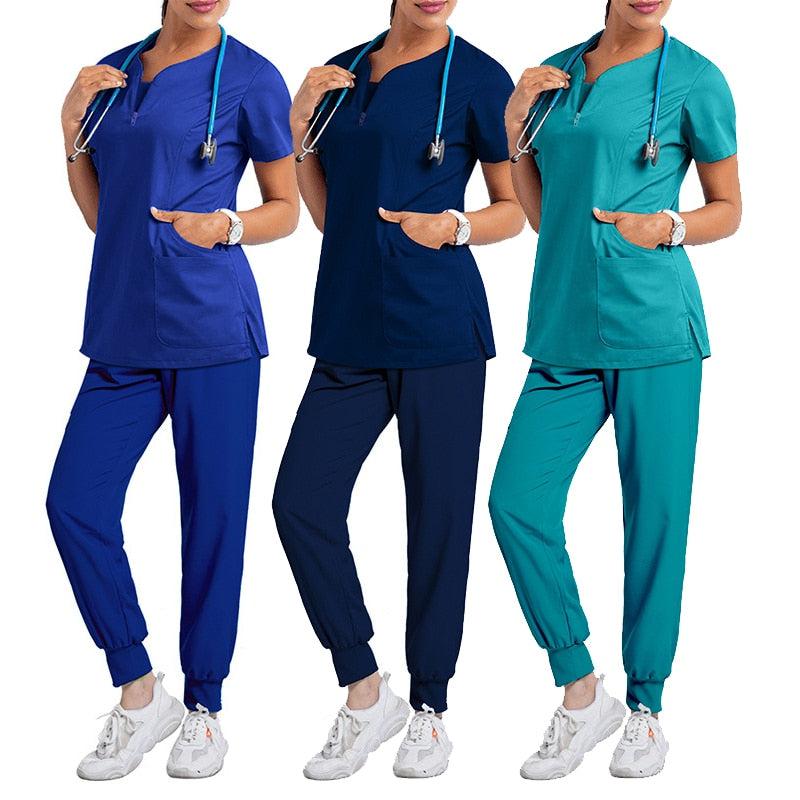 Women Scrubs Sets Tops + Pant Nurses Accessories BENNYS 
