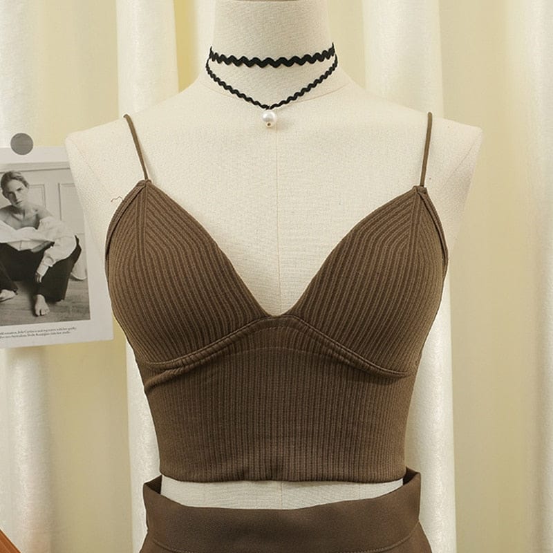 Women Seamless Crop Top V-Shaped Camisole BENNYS 