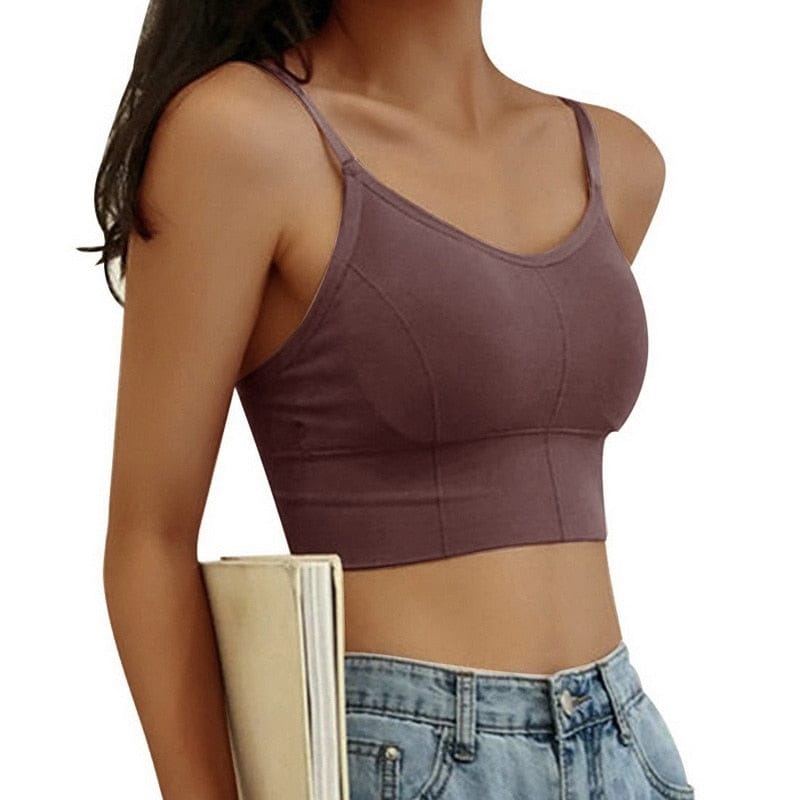 Women's Yoga Crop Top with Built-in-Padded Sports France
