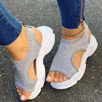 Women Shoes Summer Ankle-wrap Solid Black Open Toe Sandals BENNYS 