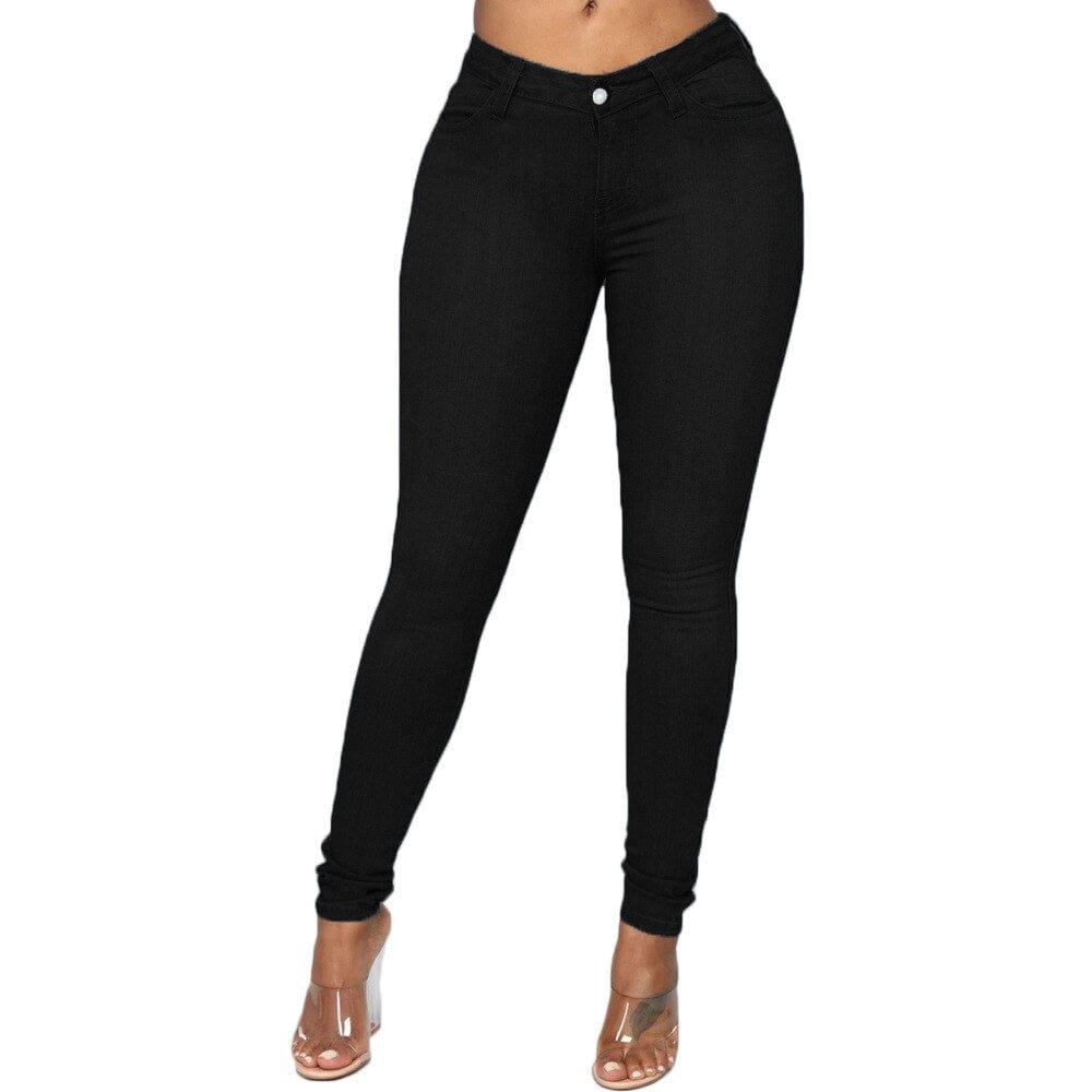 Cotvotee High Waist Jeans for Women Fashion Stretch Skinny Black Jeans Woman  Pencil Pants Sexy Elastic Streetwear Denim Trousers