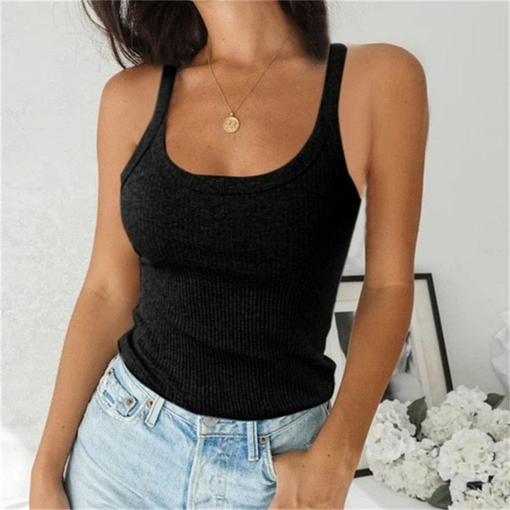 Women Sleeveless Camis U-neck Tank Tops BENNYS 