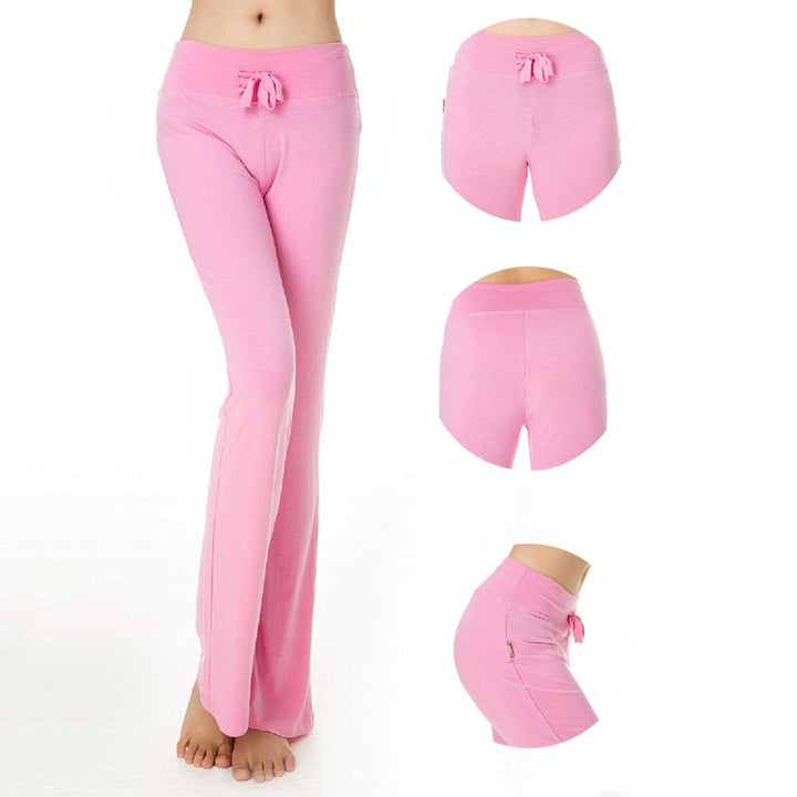 Women Solid Color High Waist Drawstring  Pants BENNYS 