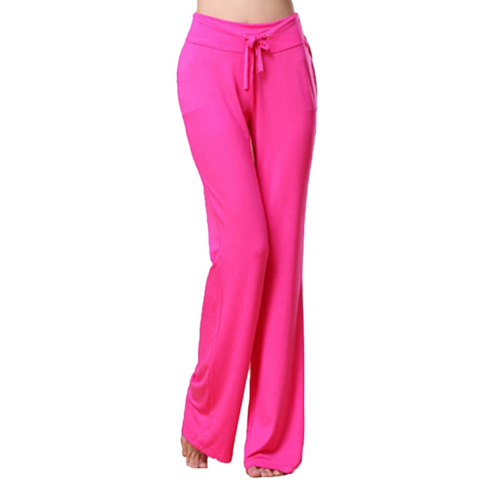 Women Solid Color High Waist Drawstring  Pants BENNYS 