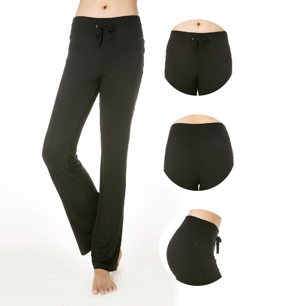 Women Solid Color High Waist Drawstring  Pants BENNYS 