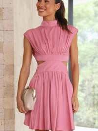 Women Spring Summer Long Maxi Dress Solid Color Fashion Sleeveless Dress BENNYS 