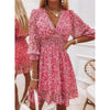 Women Summer New Casual Long Sleeve V-Neck Beach Sundress BENNYS 