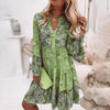 Women Summer New Casual Long Sleeve V-Neck Beach Sundress BENNYS 