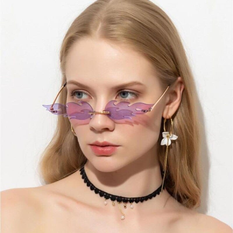 Women Sunglasses Personality Trend Flame Sunglasses For Women BENNYS 